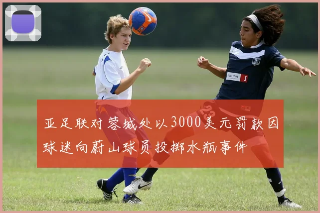 亚足联对蓉城处以3000美元罚款因球迷向蔚山球员投掷水瓶事件